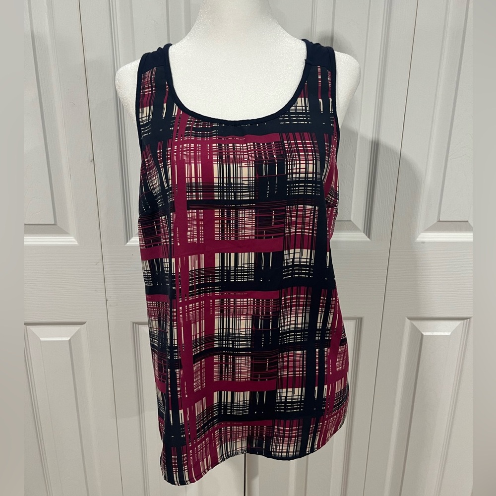 Blue and purple sleeveless Pixley top